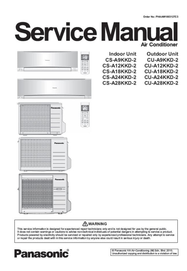 CS-A9KKD-2, CS-A12KKD-2, CS-A18KKD-2, CS-A24KKD-2